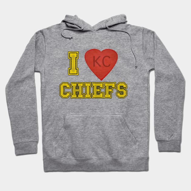 I LOVE KC CHIEFS Hoodie by amberdawn1023